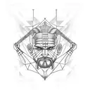 three vertical lines on biceps signifying power wisdom and divine knowledge  tattoo design idea