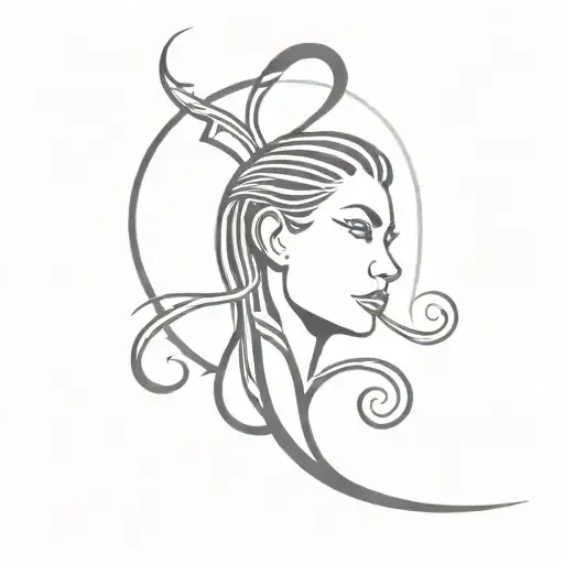 Create a cyber tribal tattoo inspired by your favorite things with a dark and edgy twist tattoo design idea