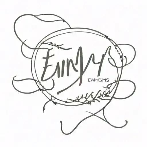 'Emrys' written tattoo design idea
