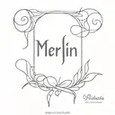 'Merlin' written tattoo design idea