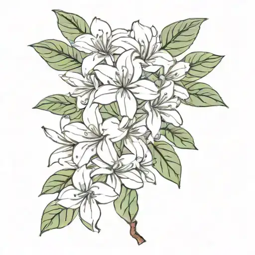 Brazilian Jasmin My name is Claudialine tattoo design idea