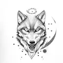 Yakuza with wolf tattoo design idea