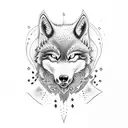 Yakuza with wolf tattoo design idea