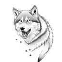 Yakuza with wolf tattoo design idea
