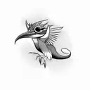 flying quetzal tattoo design idea