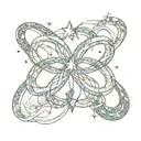 infinity symbol with a star tattoo design idea