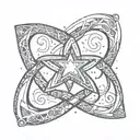 infinity symbol with a star tattoo design idea