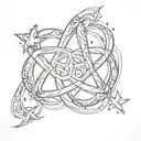 infinity symbol with a star tattoo design idea