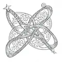 infinity symbol with a star tattoo design idea