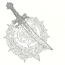 crusader sword tattoo design idea