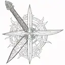 crusader sword tattoo design idea