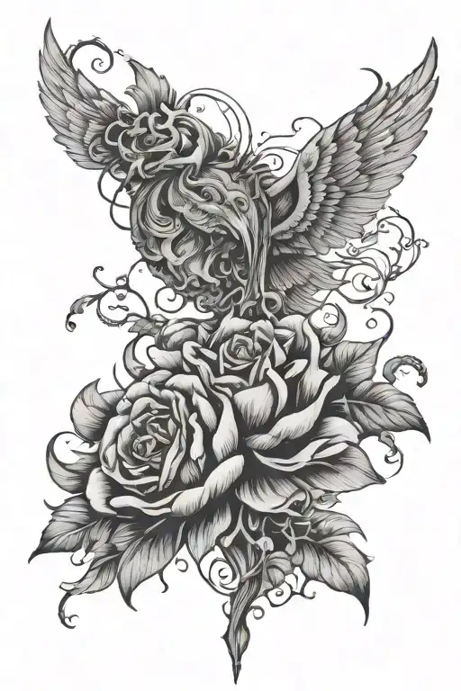 struggle with yourself tattoo design idea
