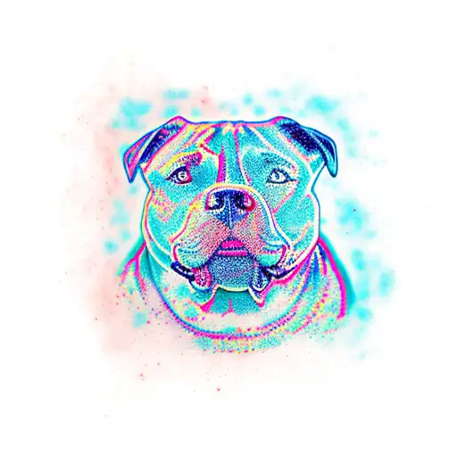 staffy tattoo design idea