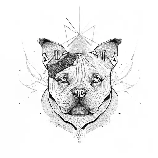 staffy tattoo design idea