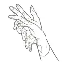 creation of adam hands tattoo design idea