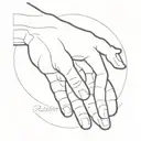 creation of adam hands tattoo design idea