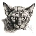 sphynx cat tattoo design idea