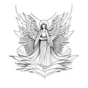 guardian angel  tattoo design idea