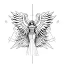 guardian angel  tattoo design idea
