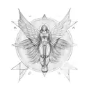 guardian angel  tattoo design idea