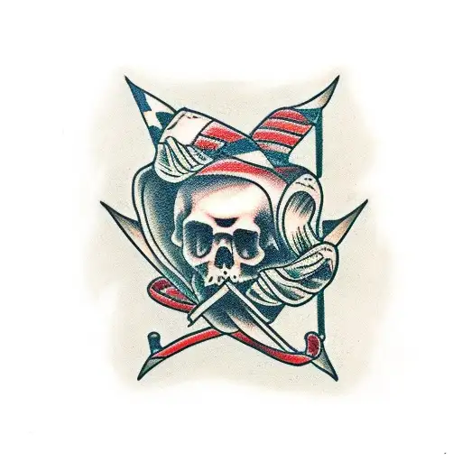 handshake with dagger tattoo design idea