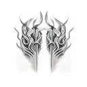 dagger between handshake tattoo design idea