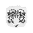 handshake with dagger tattoo design idea