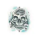 handshake with dagger tattoo design idea