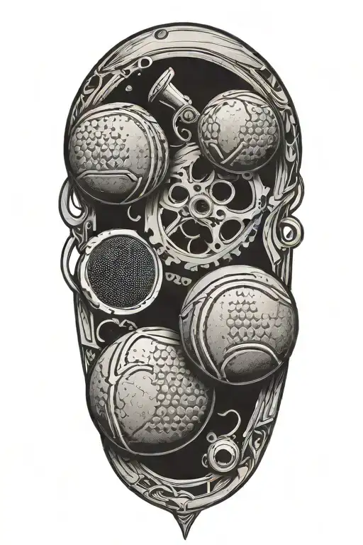 MECHANIC  TENNIS BALLS tattoo design idea