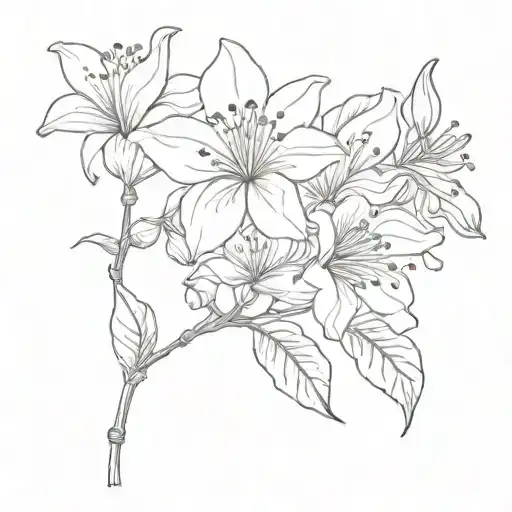 Hong kong bauhinia flower tattoo design idea