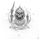 elder wand lumos tattoo design idea