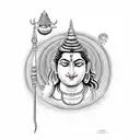 lord shiva and Parvati  tattoo design idea