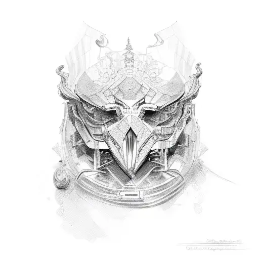 Pendente de cristal com um corvo pousado tattoo design idea