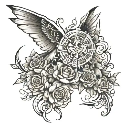 1998 date of birth tattoo design idea