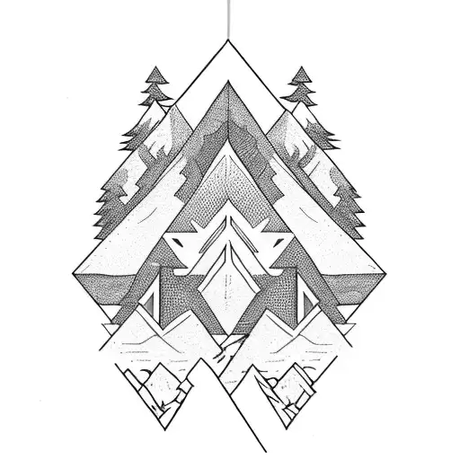 snowboard mountain bike climbing tattoo design idea