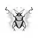 beetle tattoo design idea