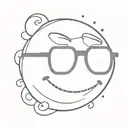 bob and sunglass smiley emoji tattoo design idea