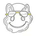 bob and sunglass smiley emoji tattoo design idea