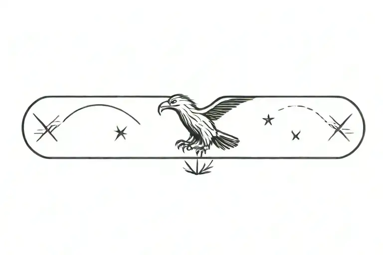 eagle and sun tattoo design idea