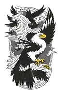 eagle flying tattoo design idea