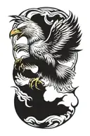 eagle flying tattoo design idea