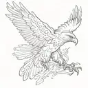eagle wings spread tattoo design idea