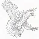 eagle wings spread tattoo design idea