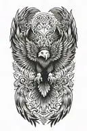 eagle wings spread tattoo design idea