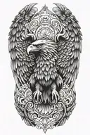 eagle wings spread tattoo design idea