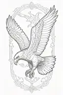 eagle flying tattoo design idea