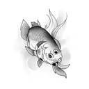 two carps koi tattoo design idea