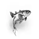 two carps koi tattoo design idea