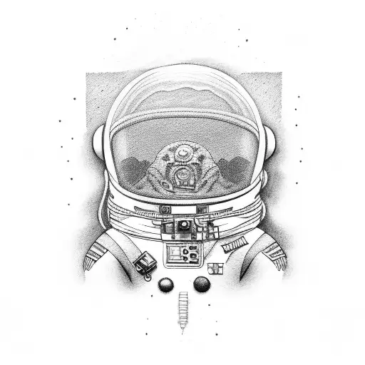 Red Hot Chili Peppers astronaut  tattoo design idea
