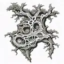greatful dead oak tree tattoo design idea